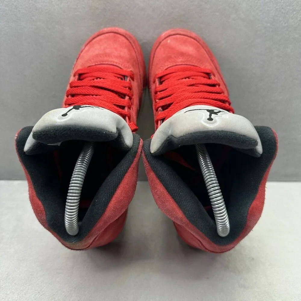 Size 4.5Y / Womens 6 Jordan 5 Retro University‎ Red Suede (GS) Shoes Sneakers